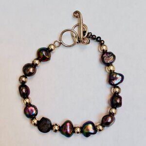 Silpada Retired Sterling Silver Bracelet with Genuine Freshwater Pearls